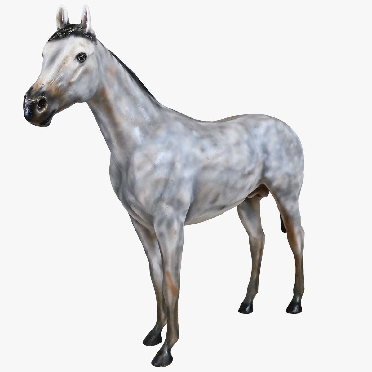 Western Stallion Decorative Statue - Gray