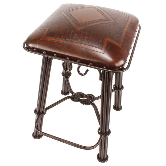 Antique Brown Diamondback Counter Stool