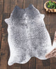 Small Faux Cowhide Black & White Brindle Rug