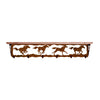 Wild Horses 42 Inch Pine Hook Shelf
