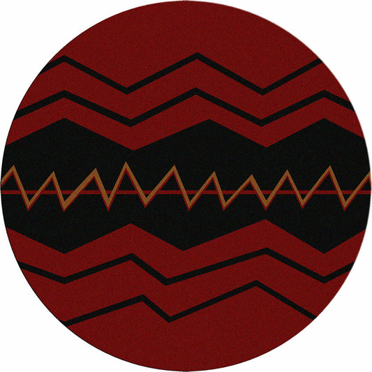 War Path Red Rug - 8 Ft. Round