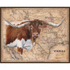 Texas Longhorn Framed Canvas