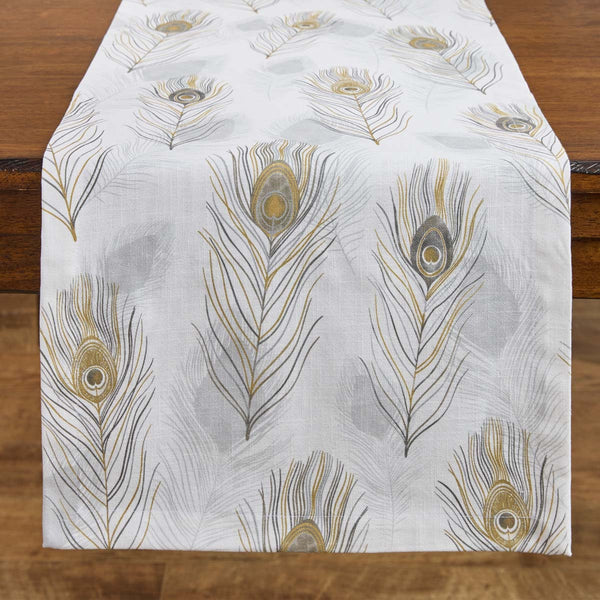 Falling Plumes Table Runner - 72 Inch