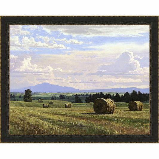 Field of Hay Bales Framed Wall Art