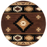 Star Vision Brown Rug - 8 Ft. Round