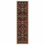 Tribal Rain Red Rug - 2 x 8