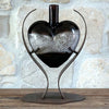 Stone Heart Art Glass Sculpture