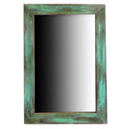 Turquoise Barnwood Mirror