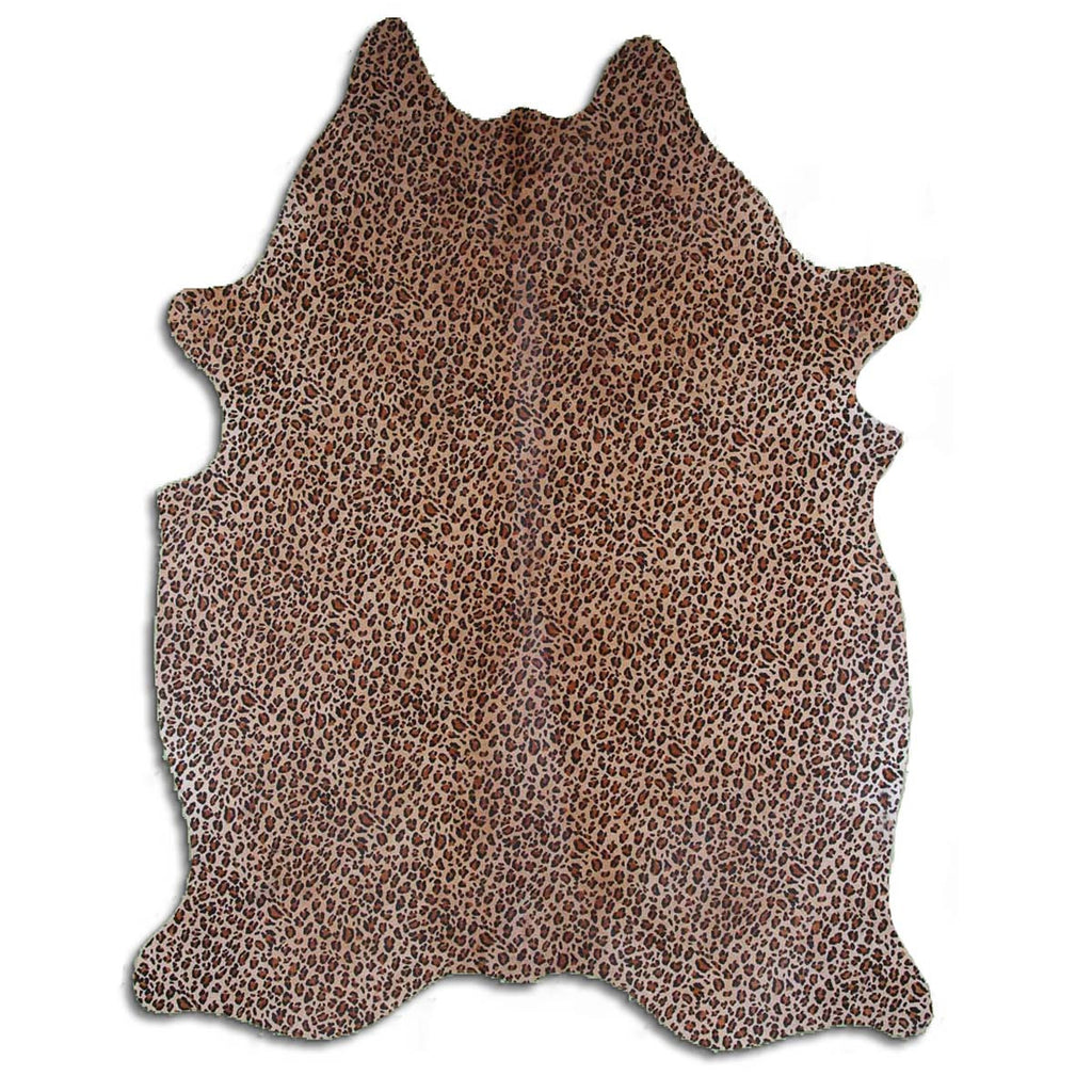 Leopard Printed Cowhide Rug - Medium