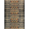 Tribal Stripes Black Indoor/Outdoor Rug - 8 x 10
