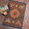 Battle Records Brown Rug - 4 x 5