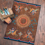 Battle Records Brown Rug - 4 x 5