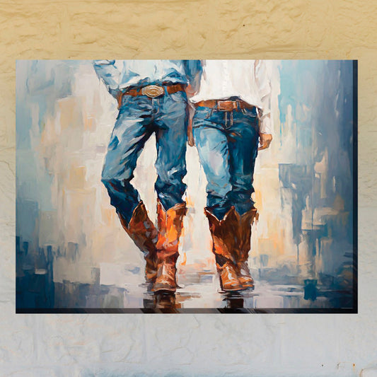 Boots & Blue Jeans Outdoor Canvas Wall Art