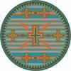 Tempest Turquoise & Gray Rug - 8 Ft. Round