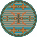 Tempest Turquoise & Gray Rug - 8 Ft. Round