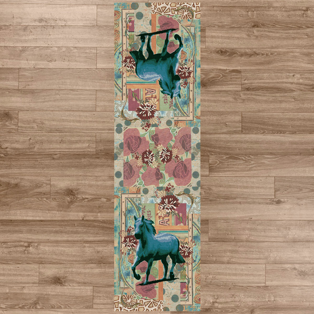 Blue Horse Rug - 2 x 8