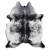 Salt & Pepper Black Cowhide Rug - Medium