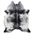 Salt & Pepper Black Cowhide Rug - Medium