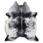 Salt & Pepper Black Cowhide Rug - Medium