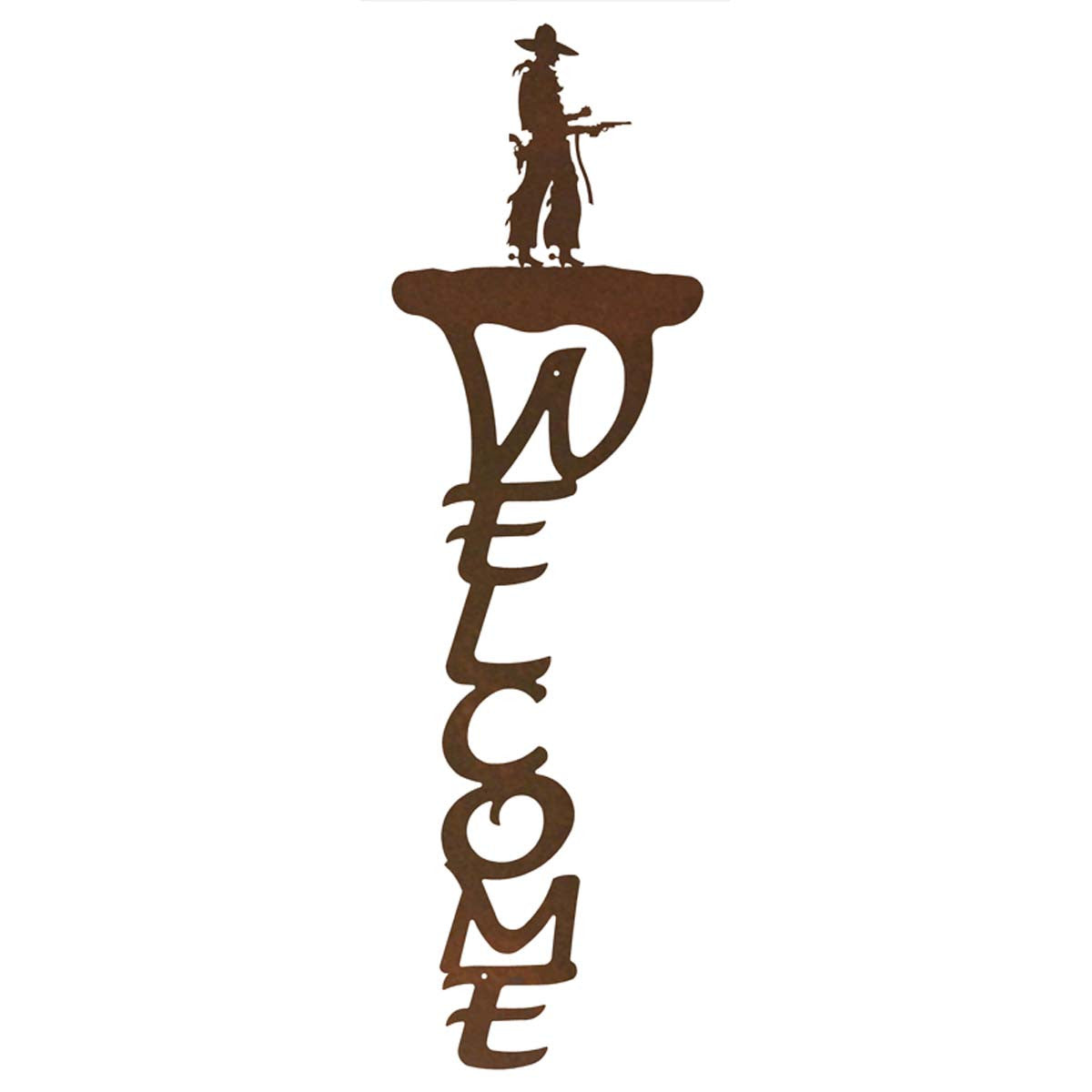 Western Gunfighter Welcome Sign