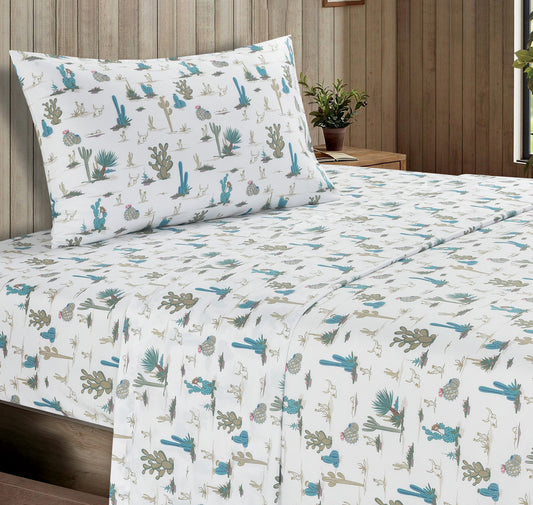 Desert Scene Cactus Sheet Set - Queen - SALE