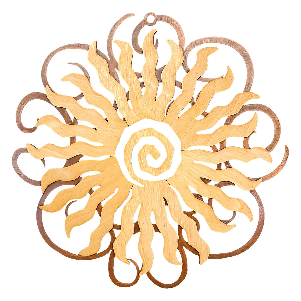 Desert Sunburst Cutout Swirl Wall Art