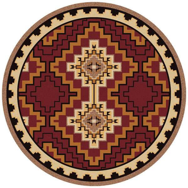 Council Fire Southwestern Rug - 8 Ft. Round