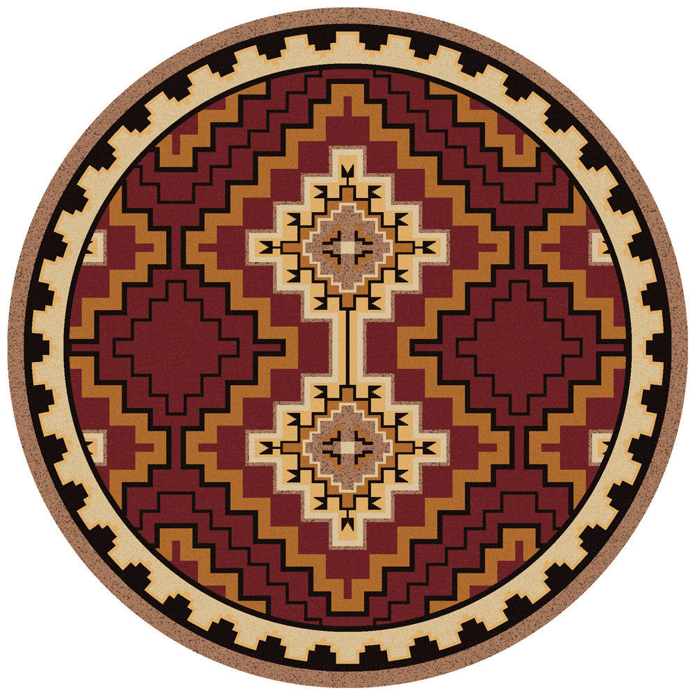 Council Fire Southwestern Rug - 8 Ft. Round