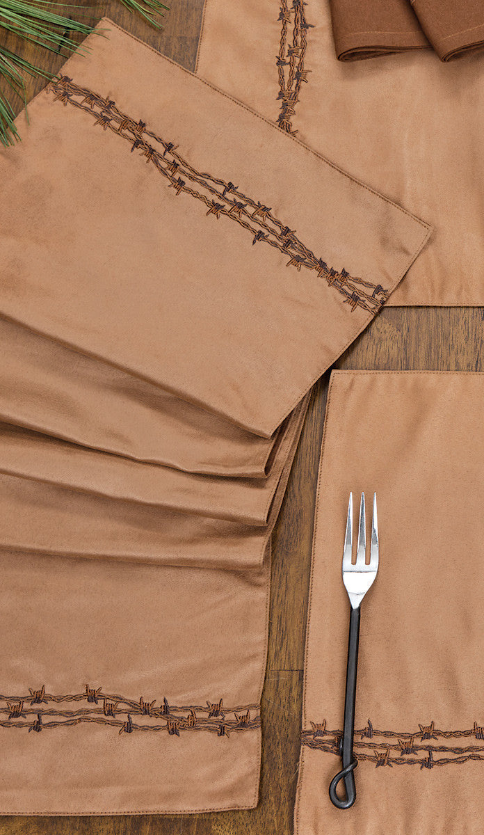 Cowboy Barbed Wire Table Runner - 54 Inch