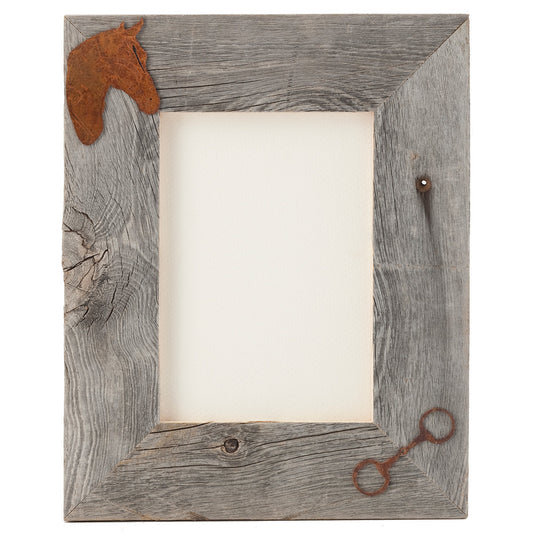 Equestrian Aged Barnwood 5 x 7 Frame