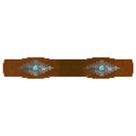 Desert Diamond Rug Rail with Turquoise - 24 Inch