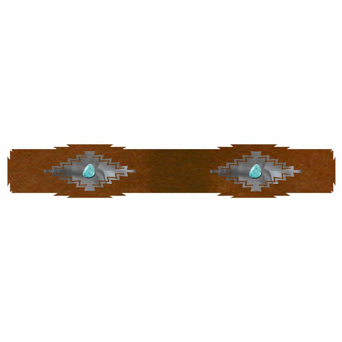 Desert Diamond Rug Rail with Turquoise - 24 Inch