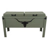 Longhorn Silhouette Double Cooler - Sage