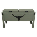 Longhorn Silhouette Double Cooler - Sage