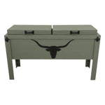 Longhorn Silhouette Double Cooler - Sage