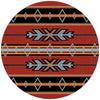 Tribal Fire Rug - 8 Ft. Round