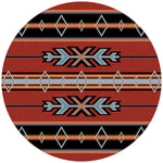 Tribal Fire Rug - 8 Ft. Round