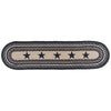 Black Lined Beacon Table Runner - 48 Inch