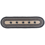 Black Lined Beacon Table Runner - 48 Inch