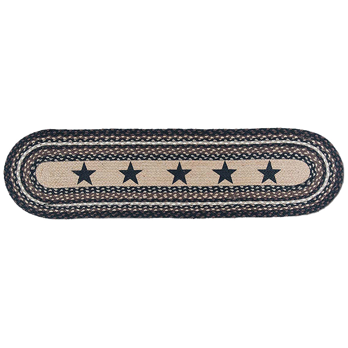 Black Lined Beacon Table Runner - 48 Inch