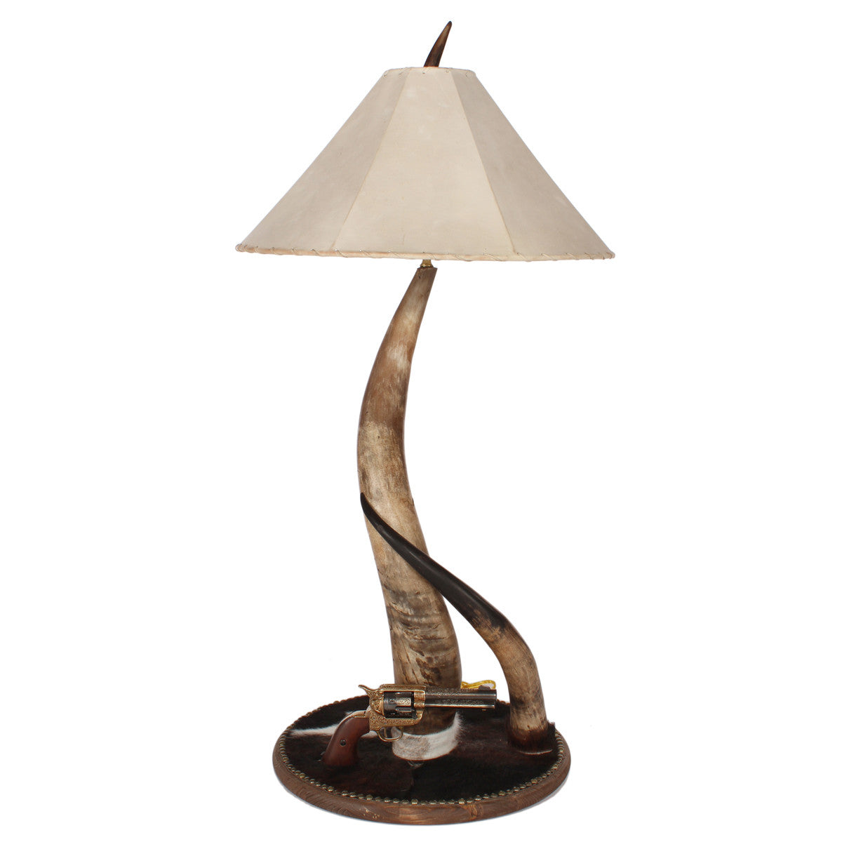 Horn Collection Tall Table Lamp with Pistol