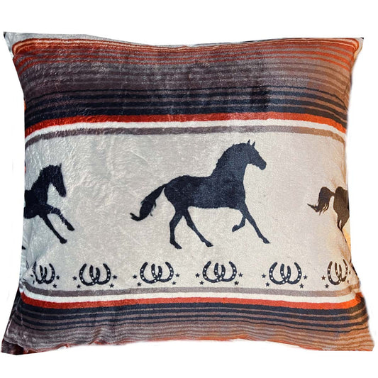 Horse Haven Plush Sherpa Pillow