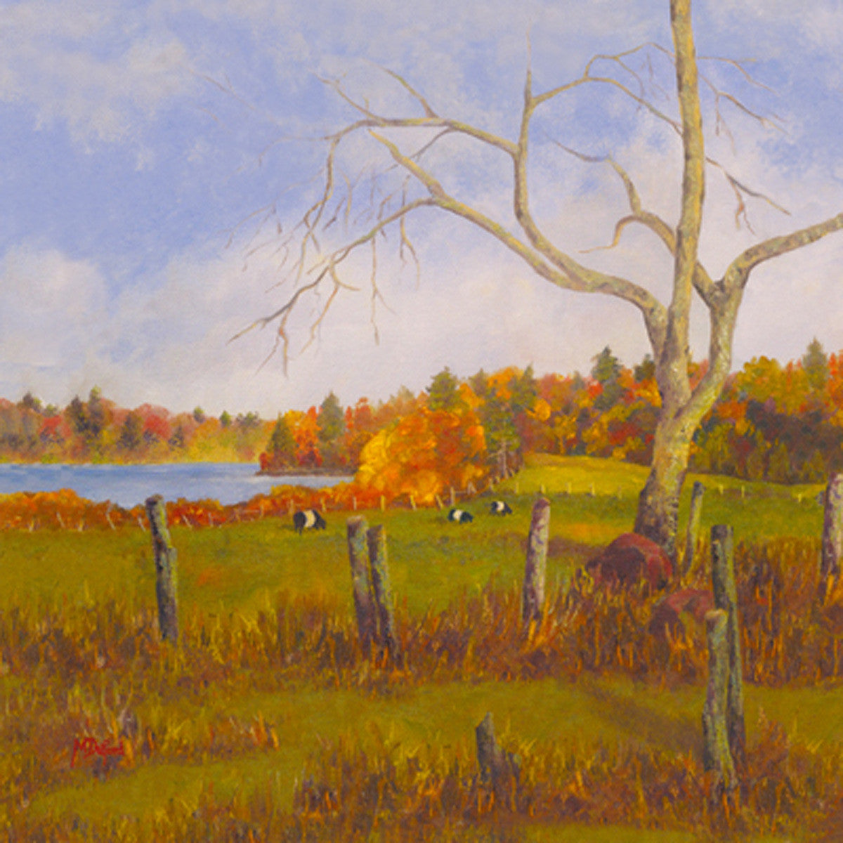 Autumn by the Lake Canvas Art