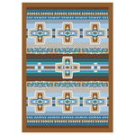 Canyon Cross Blue Rug - 3 x 4