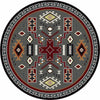 Double Cross Rug - 8 Ft. Round