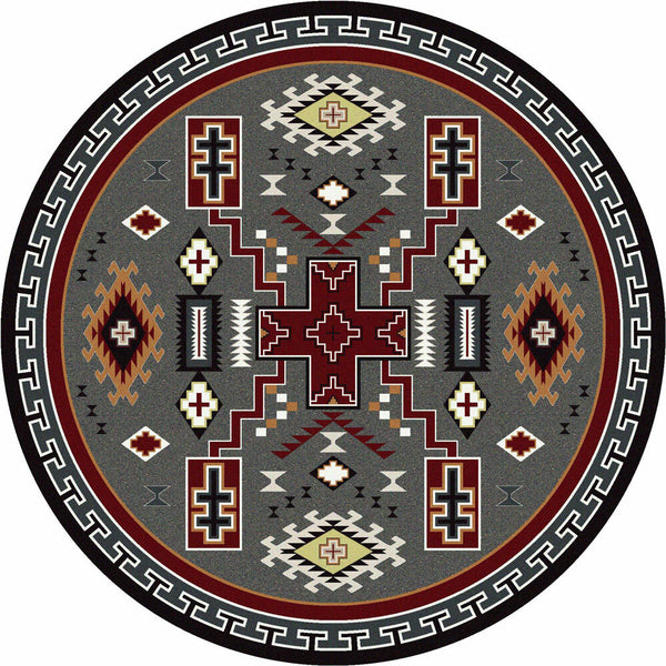 Double Cross Rug - 8 Ft. Round