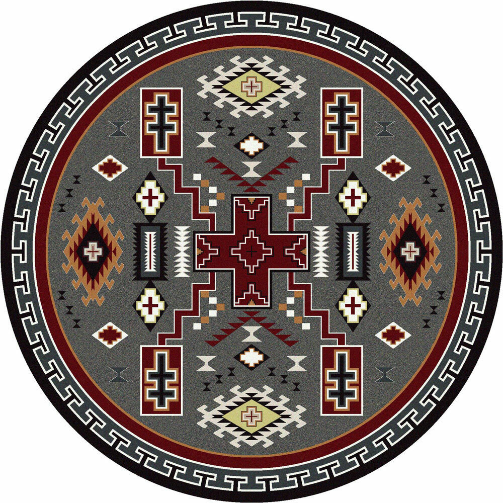 Double Cross Rug - 8 Ft. Round