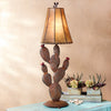 Iron Prickly Pear and Flowers Table Lamp
