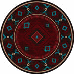 Whiskey River Red Rug - 8 Ft. Round