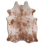 Printed Brown & White Cowhide Rug - Large